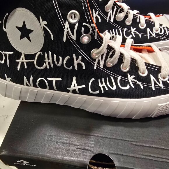 Size 10 - Converse Chuck 70 High UNT1TL3D - Black 166502C Shoes Sneakers NEW - Picture 2 of 16